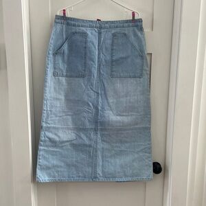 VINTAGE Gloria Vanderbilt Sky Blue Midi Skirt
